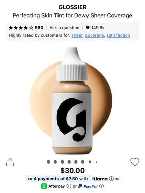 Glossier Perfecting Skin Tint